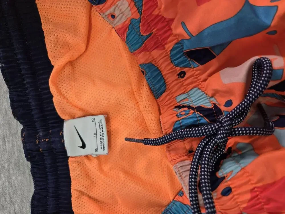 Nike Shorts Mens XL Multicolor Geometric Swim Trunks Lined Drawstring Pockets